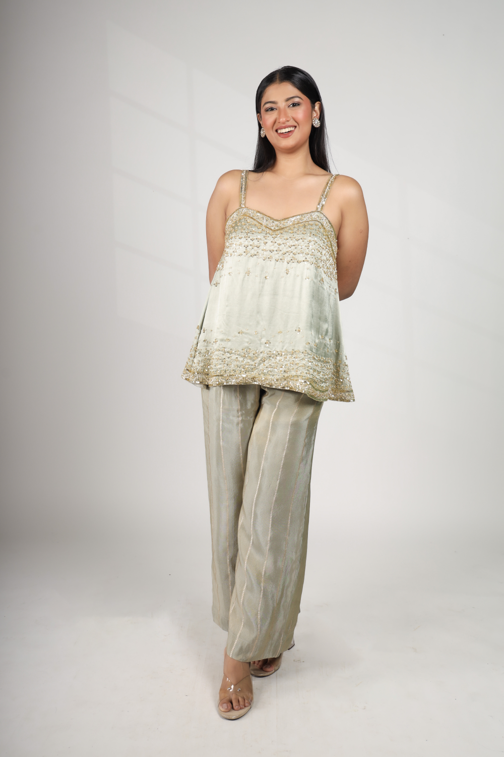 Moonlit Whisper – Where elegance glows in silvered hues