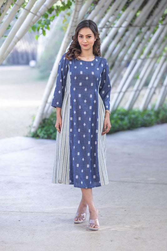 Pinstripe Denim Dress