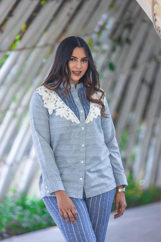 Denim Linen Co-Ord Set