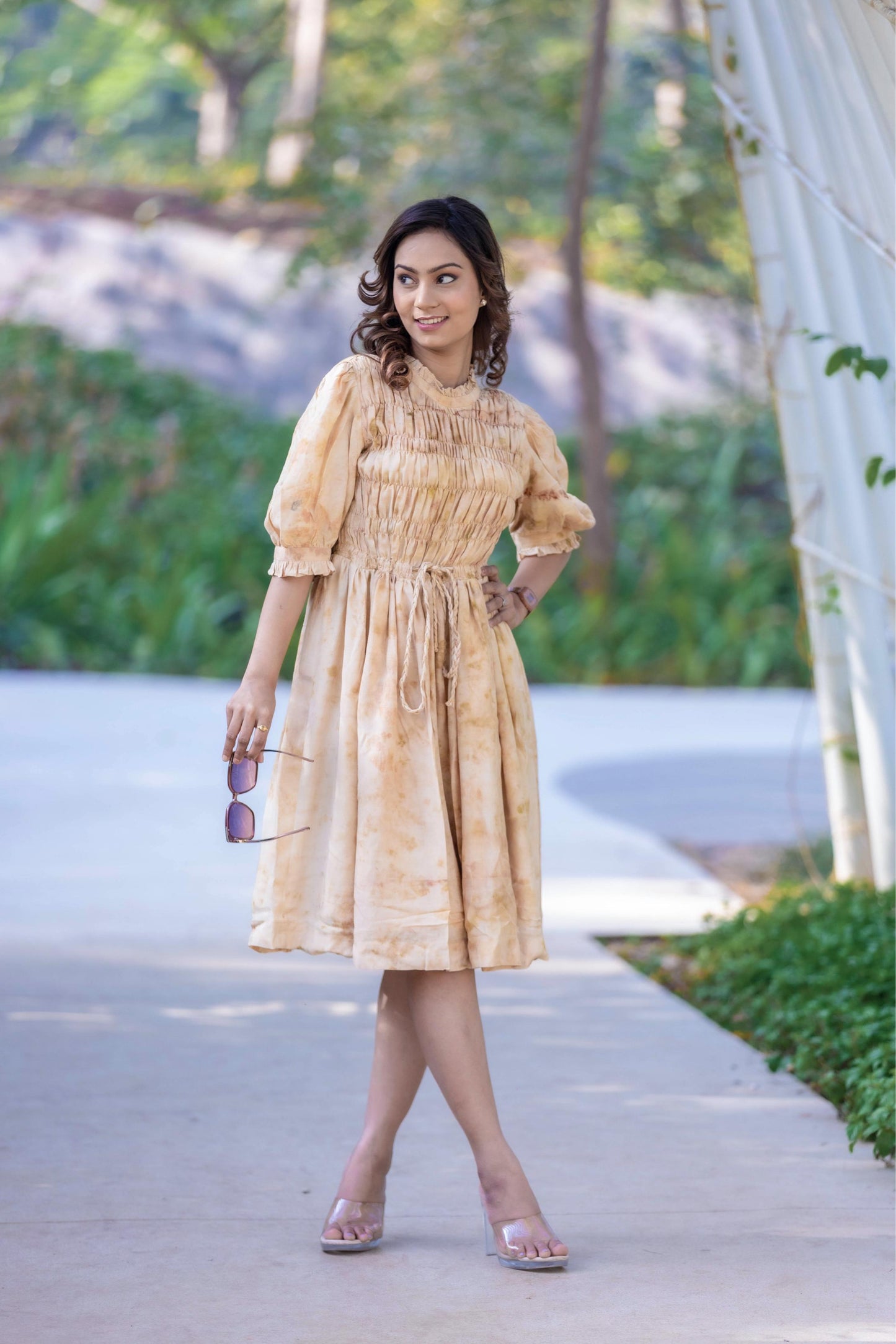 Eco-Print Sunshine Day Dress