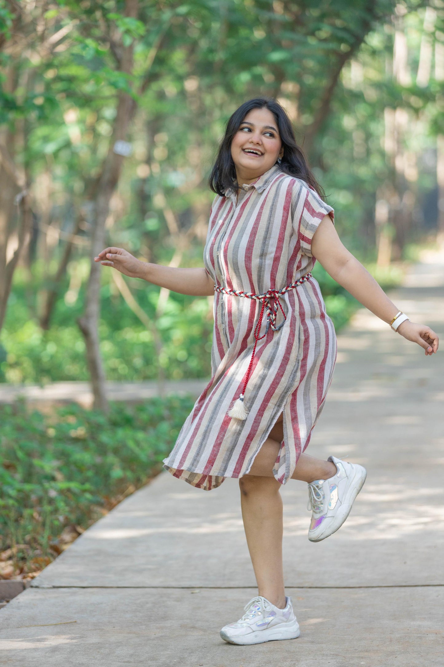 Striped Shirt Dress