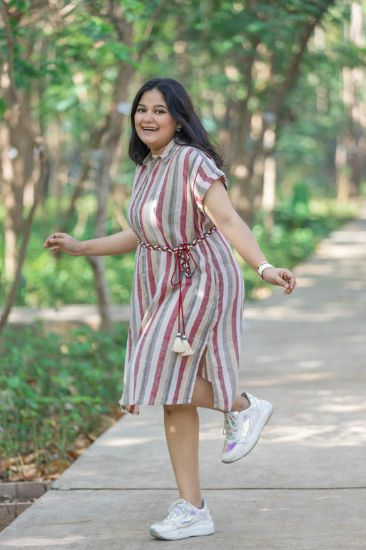 Striped Shirt Dress