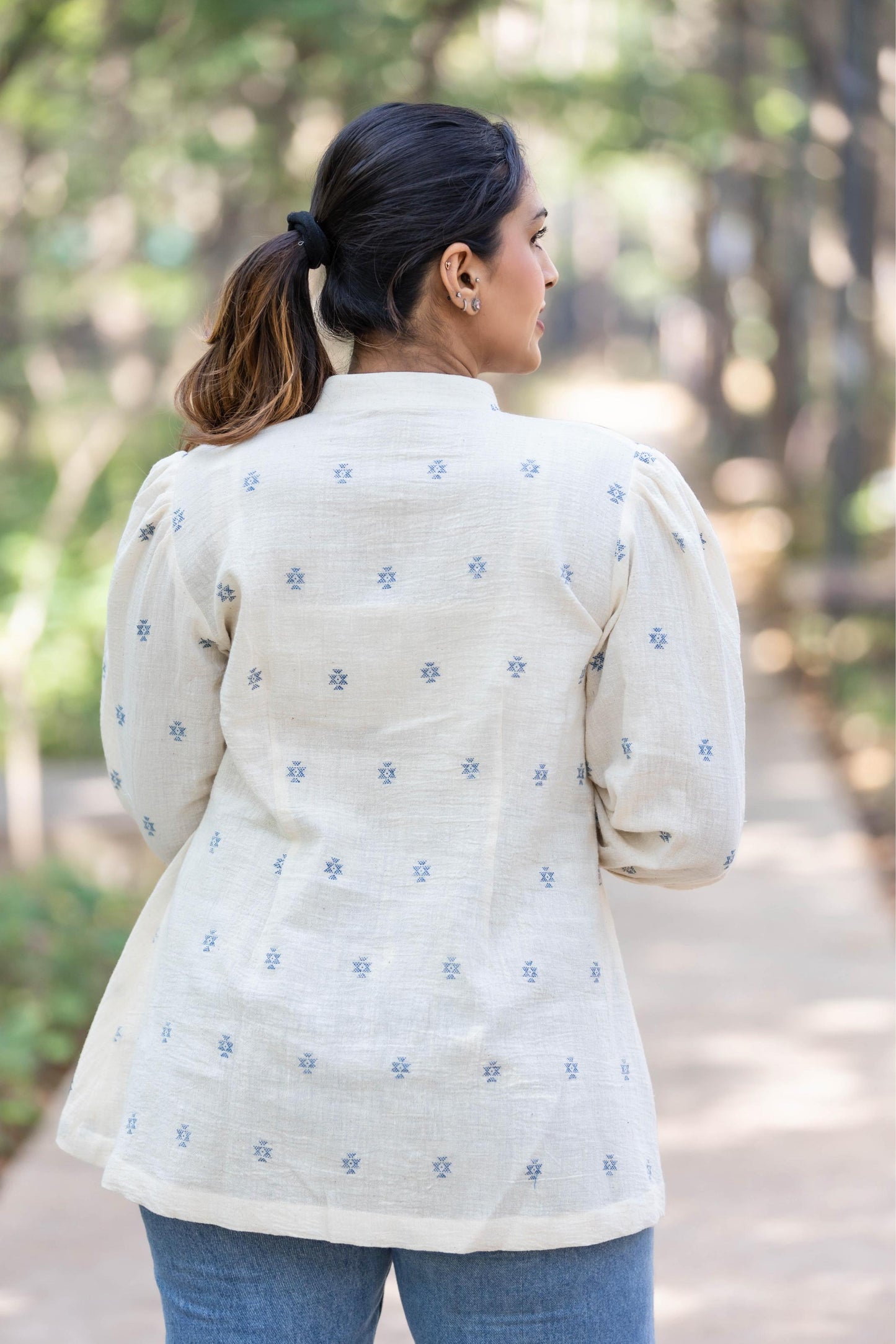 Blue Mandarin Shirt