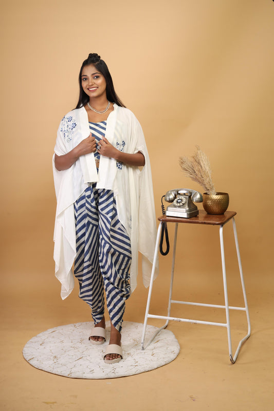 Chevron Dhoti Set