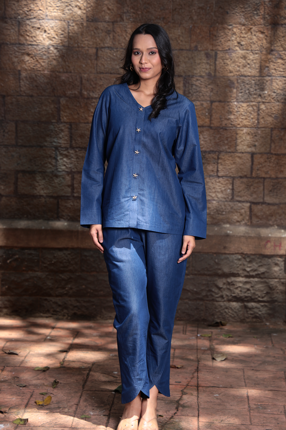 Stellar Ease – Minimal Denim Co-ord Set