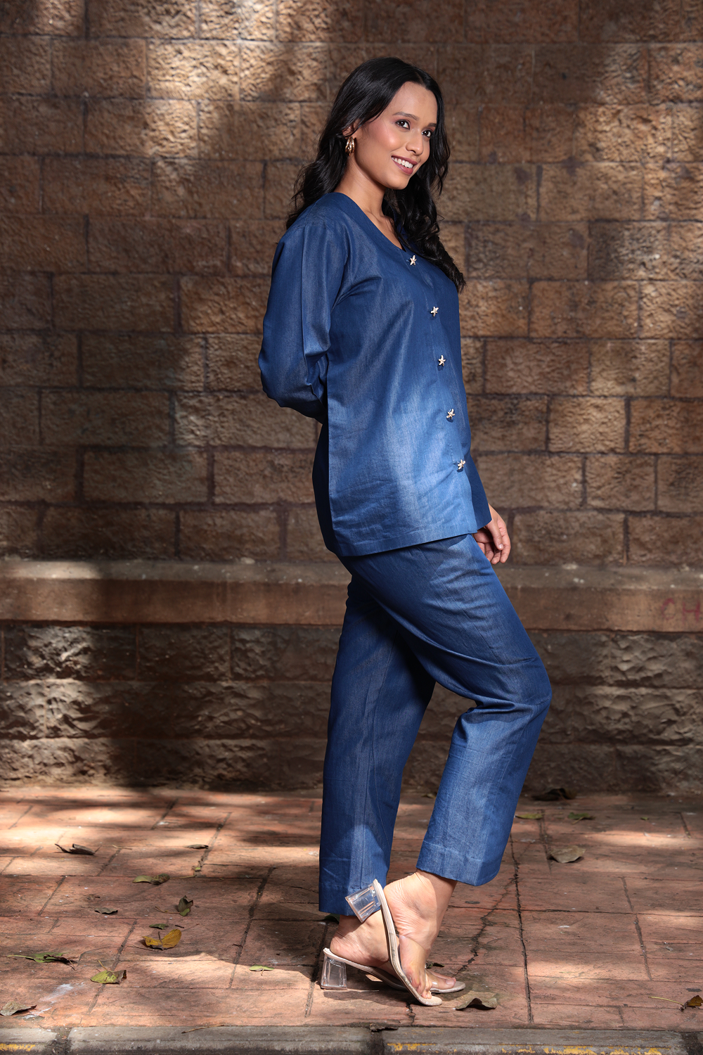 Stellar Ease – Minimal Denim Co-ord Set