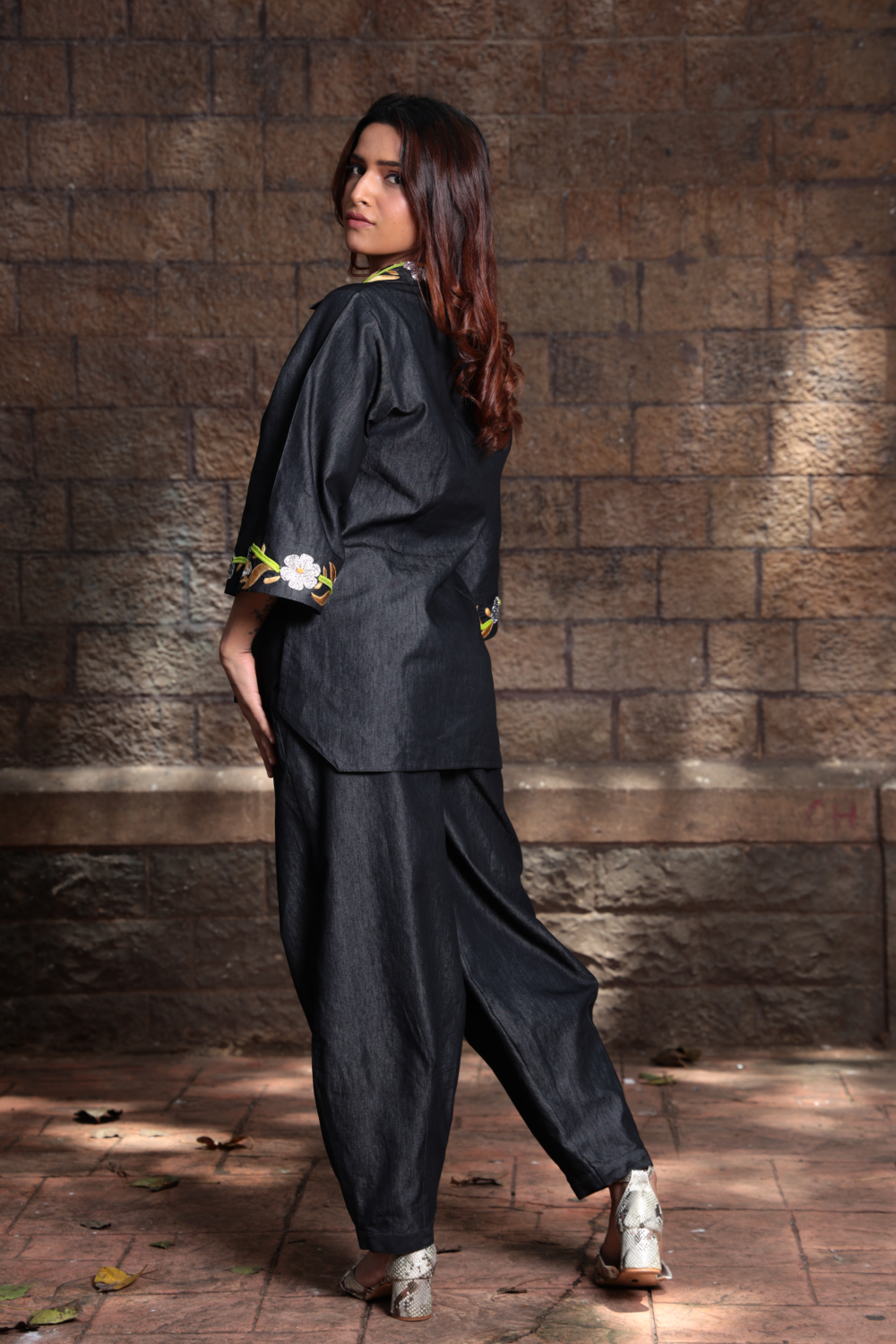 Wild Bloom – Embroidered Collar Co-ord Set