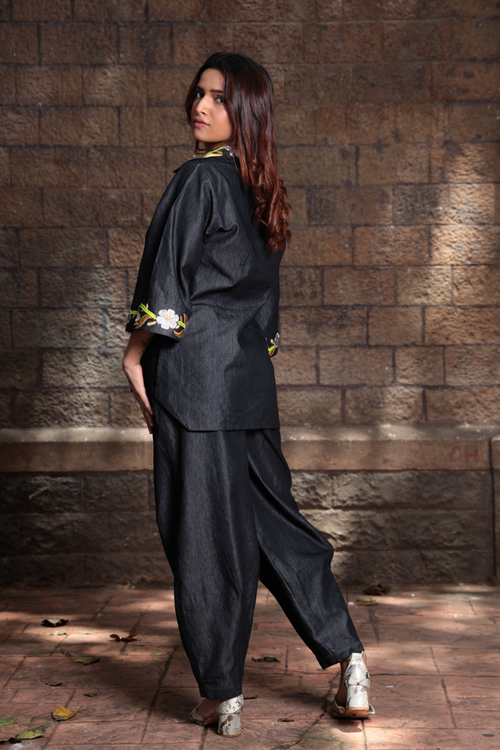 Wild Bloom – Embroidered Collar Co-ord Set