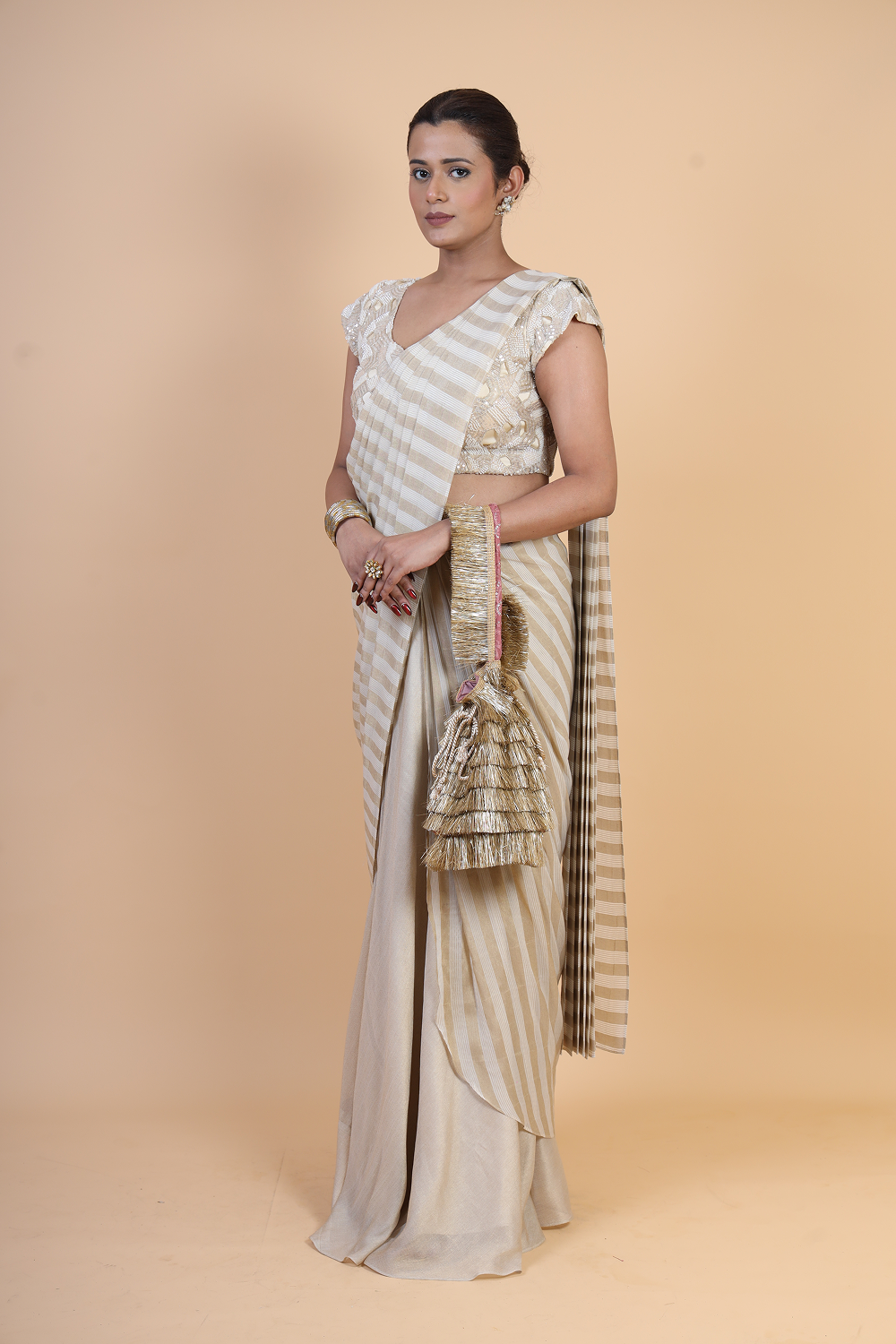 Afterglow Saree | Vanilla