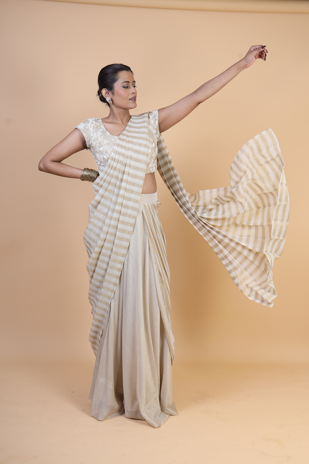 Afterglow Saree | Vanilla