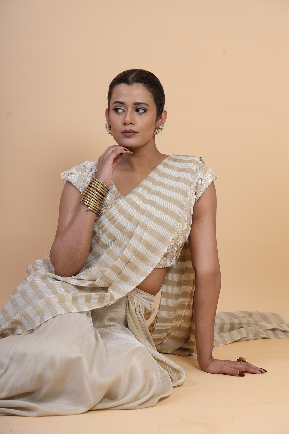 Afterglow Saree | Vanilla