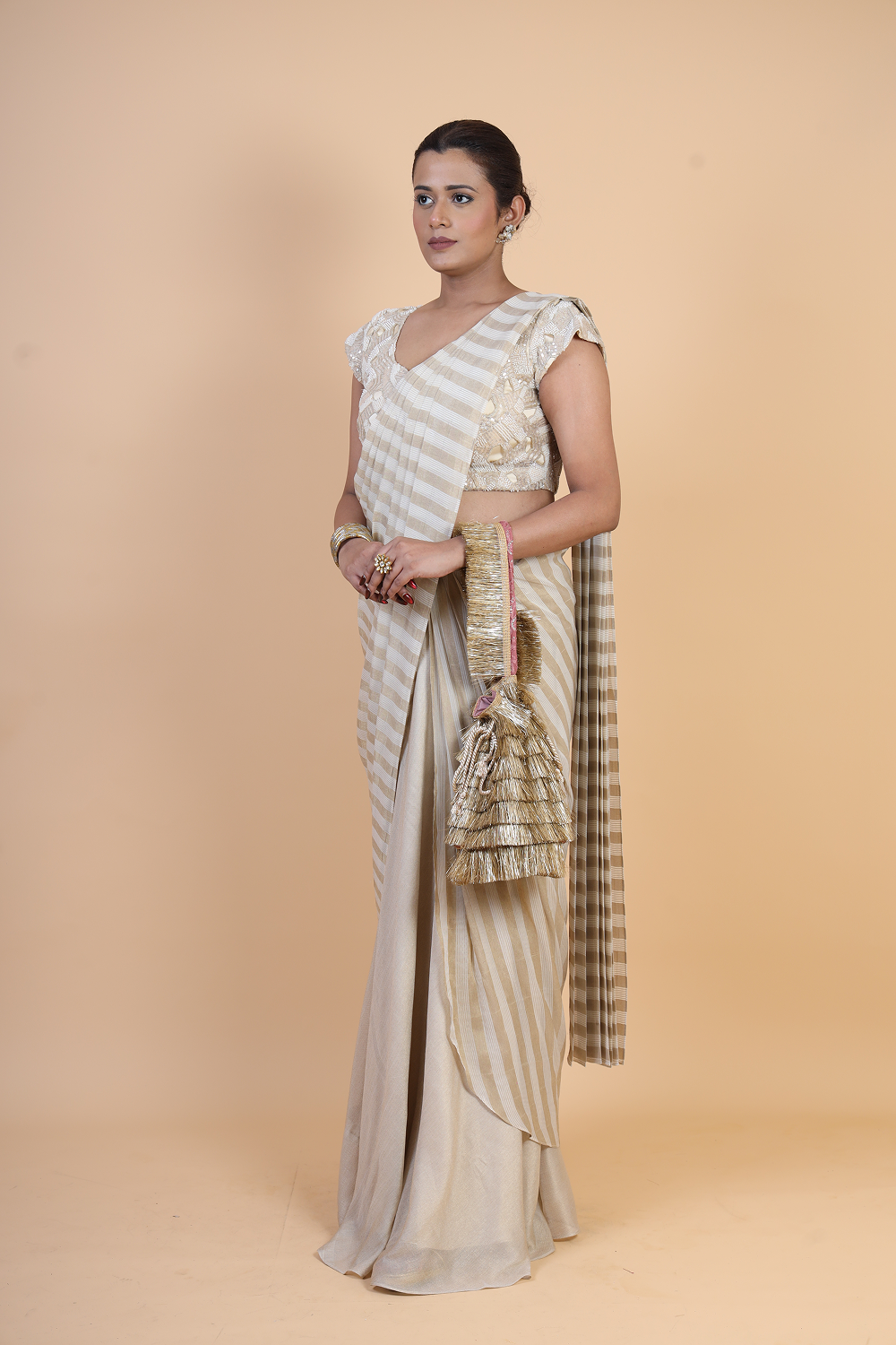 Afterglow Saree | Vanilla