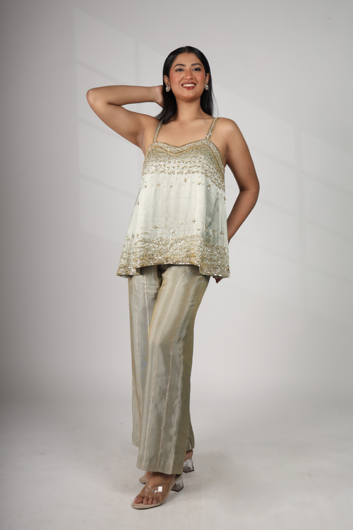Moonlit Whisper – Where elegance glows in silvered hues
