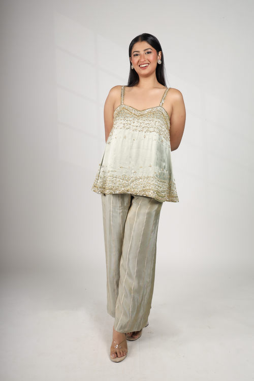 Moonlit Whisper – Where elegance glows in silvered hues