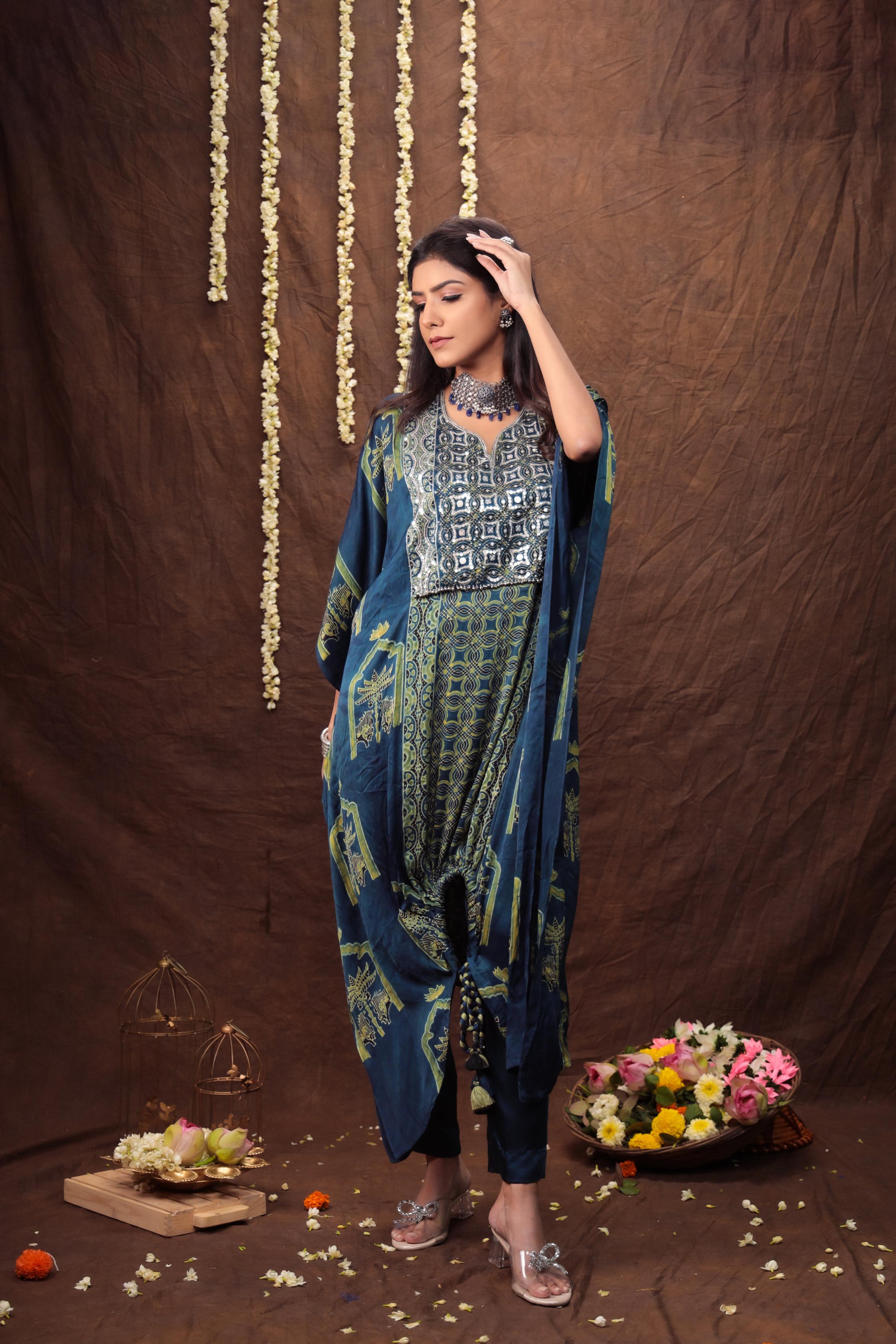 Palm Tree Kaftan Set