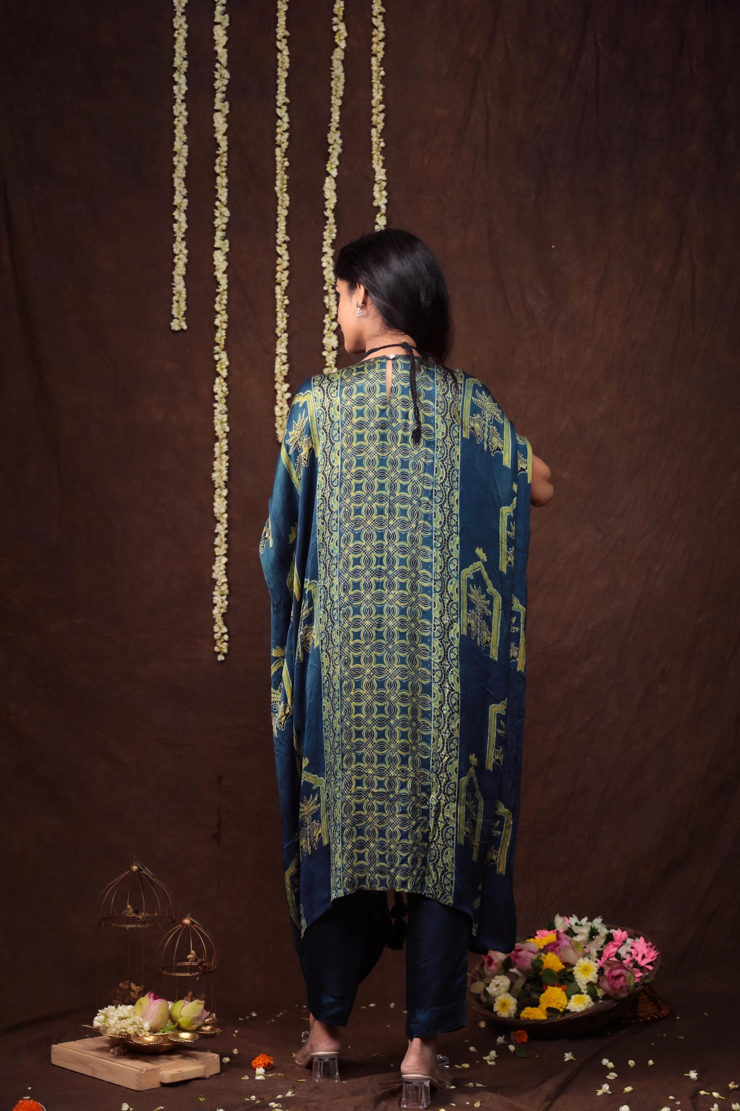 Palm Tree Kaftan Set