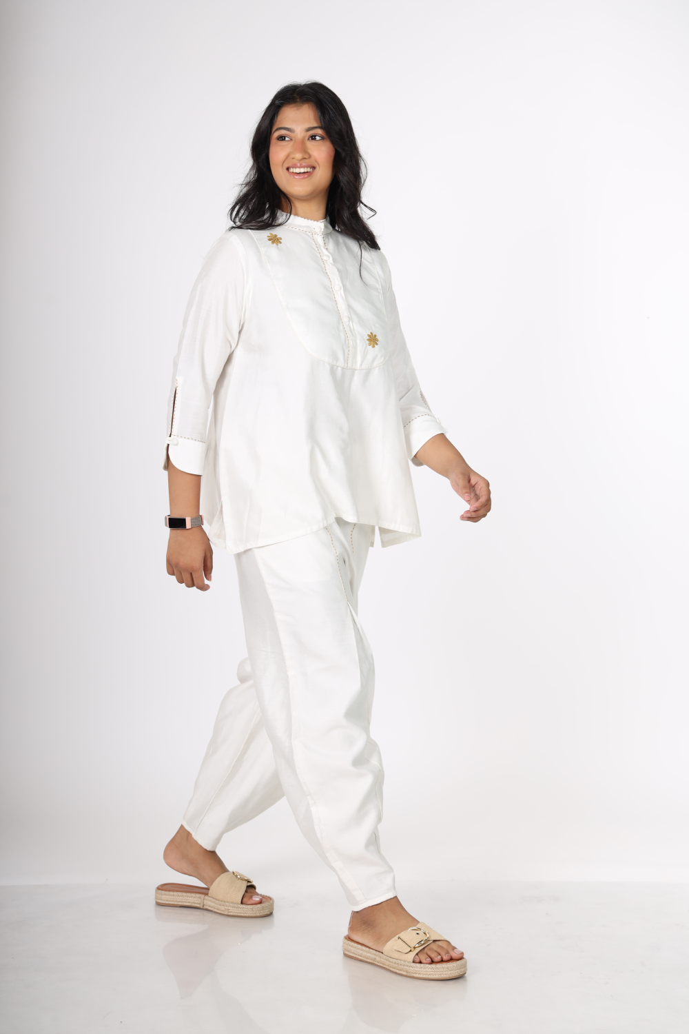 Ivory Ease – Anti-Fit Chanderi Silk Kurta Set