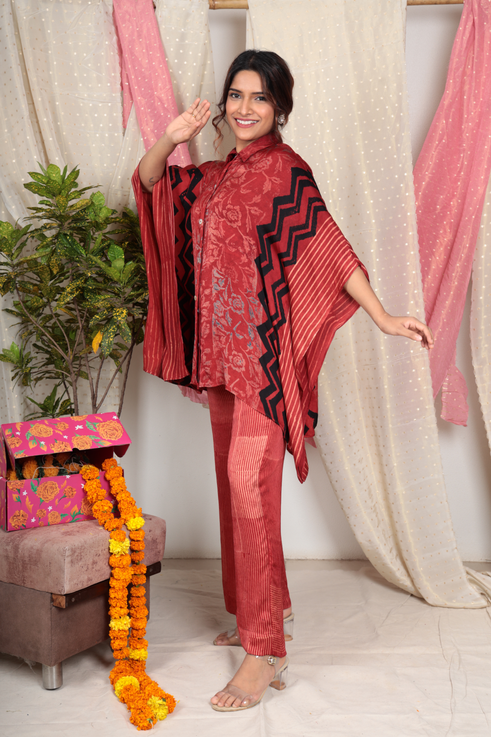 Terracotta Chevron Block Set