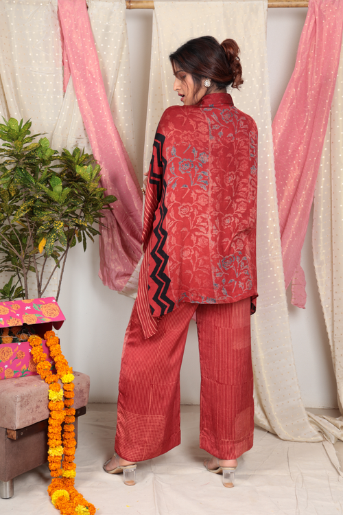 Terracotta Chevron Block Set