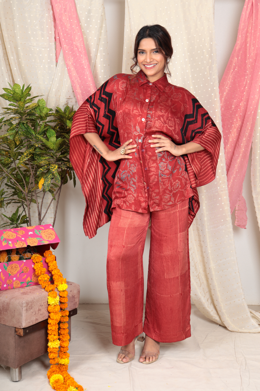 Terracotta Chevron Block Set