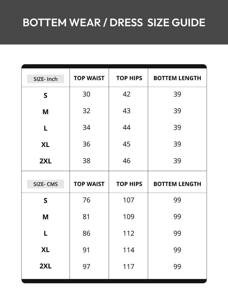 Bottom Size Chart